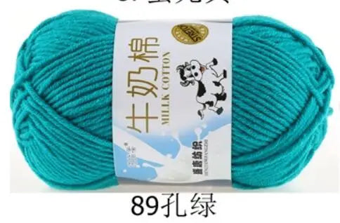 Milk Cotton Crochet Yarn – Soft, Durable Knitting Thread in 91 Colors
