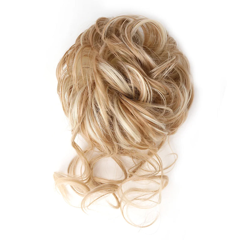 Synthetic Messy Bun Hair Extension with Claw Clip