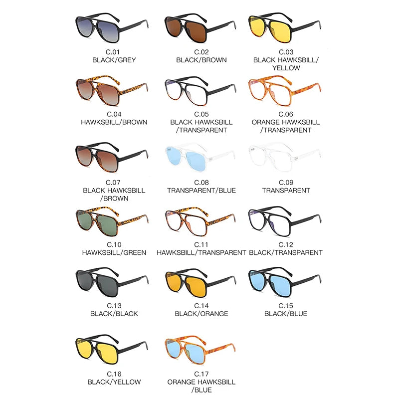 Gafas de sol piloto polarizadas oversize