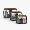Leopard Print Transparent Makeup Bag with Waterproof Zipper
