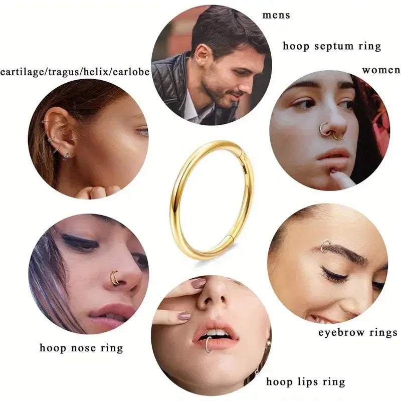 Aros Clicker de Acero Titanio con Bisagra
