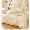 Princess Chiffon Duvet Cover with Romantic Ruffles