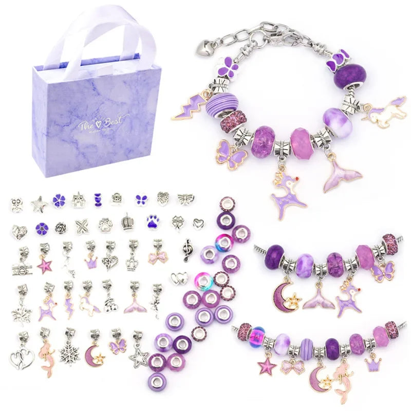Creative Beaded Bracelet Making Kit with Storage Box