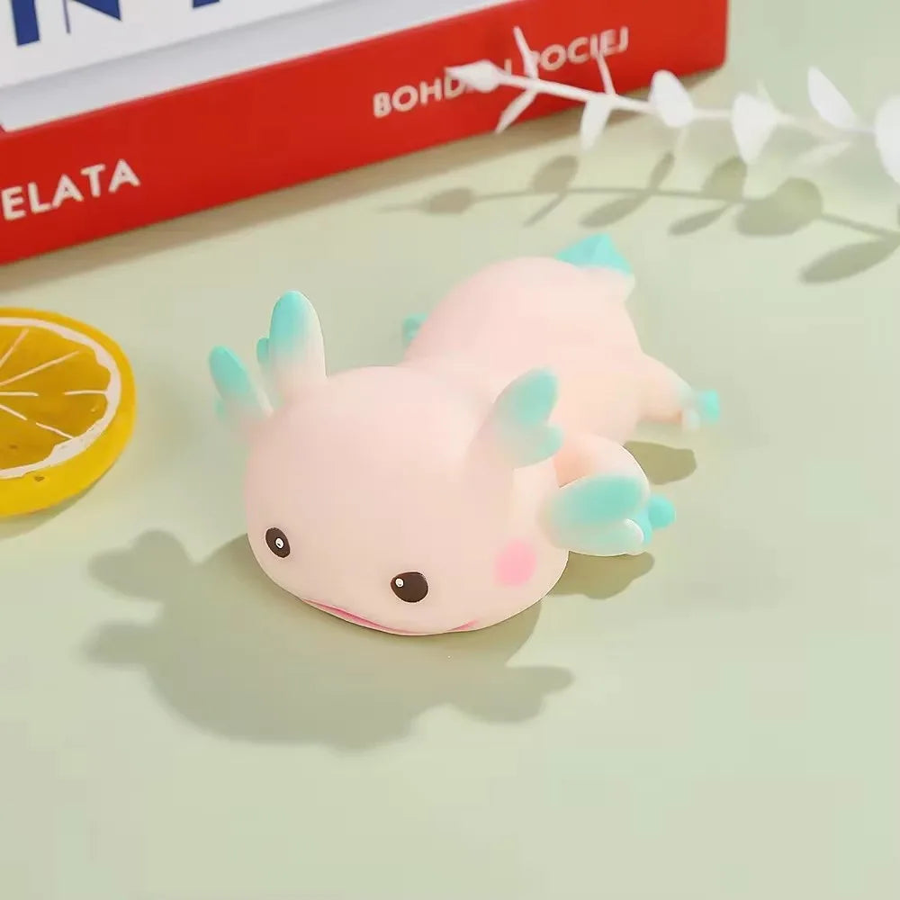 Axolotl Squeeze Ball Stress Relief Toy - Slow Rising Squishy for Kids and Adults