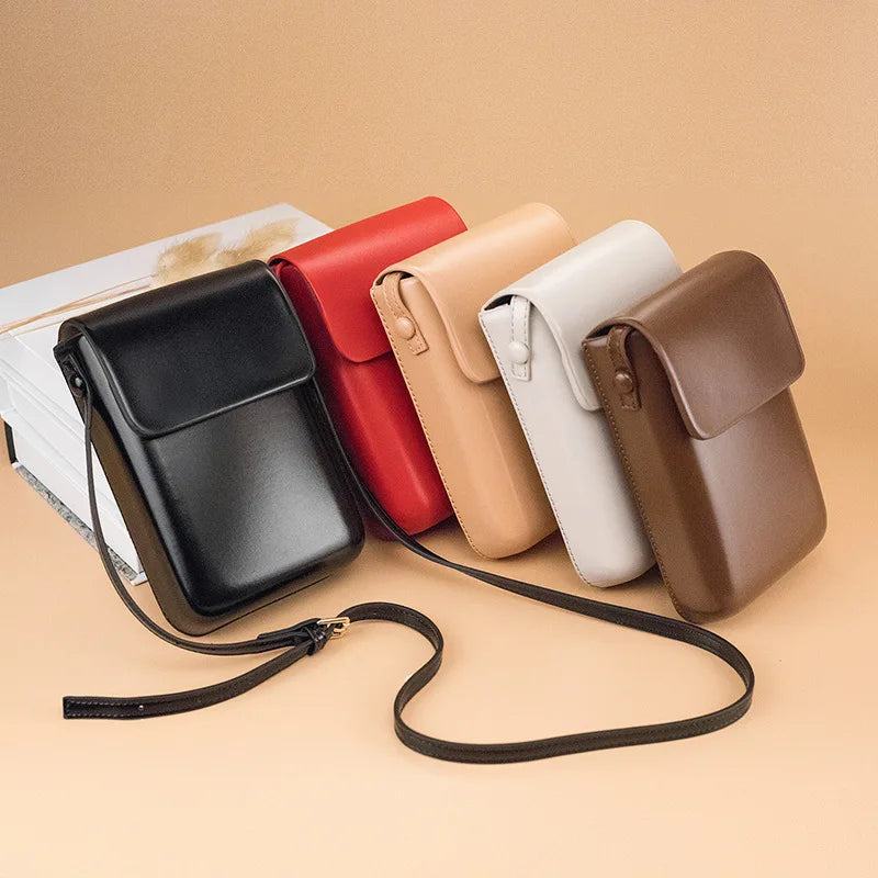 Bolso Bandolera de Piel Microfibra Vintage