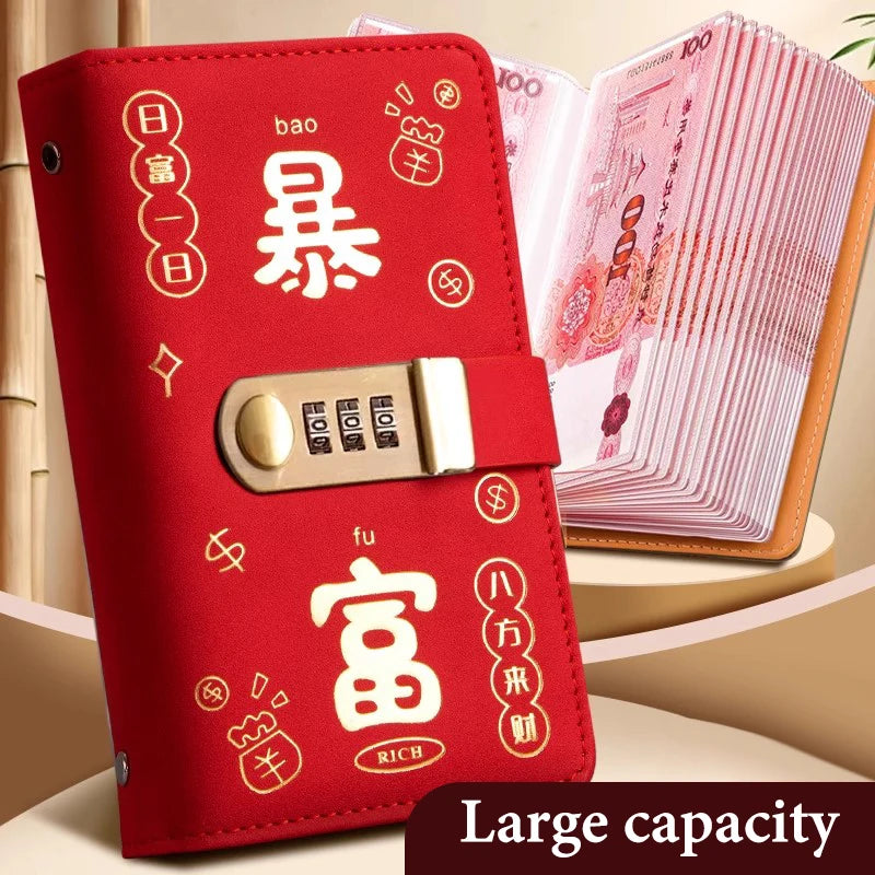 PU Leather Cash Envelope Budget Binder