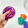 Squishy Stress Relief Cube with Soothing Swirl Design