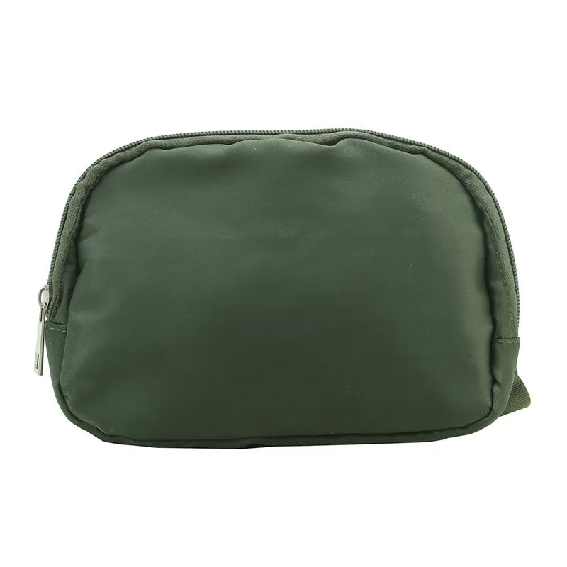 Versatile Nylon Waist Pack with Zippered Pockets