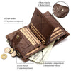 Vintage Leather Wallet with RFID Protection and Multiple Compartments