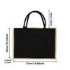 Vintage Jute Shopping Tote Bag with Waterproof Lining