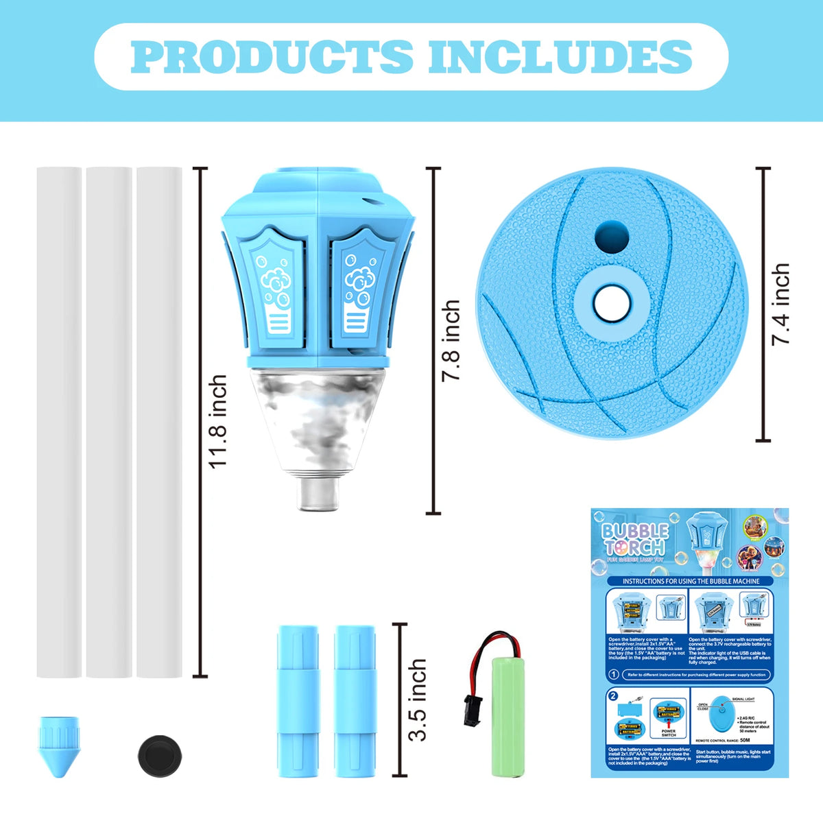Stand Bubble Machine with Lights & Music for Outdoor Events