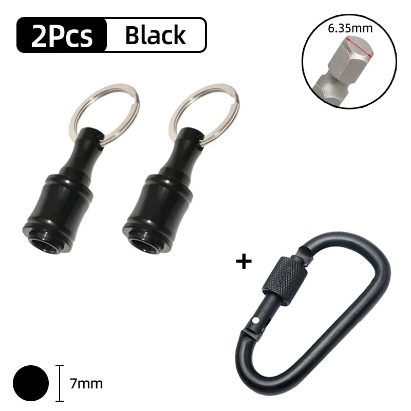 1/4" Hex Quick-Change Screwdriver Bit Holder with Keychain