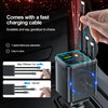 7-in-1 120W Car Charger with Retractable Cables and Digital Voltmeter