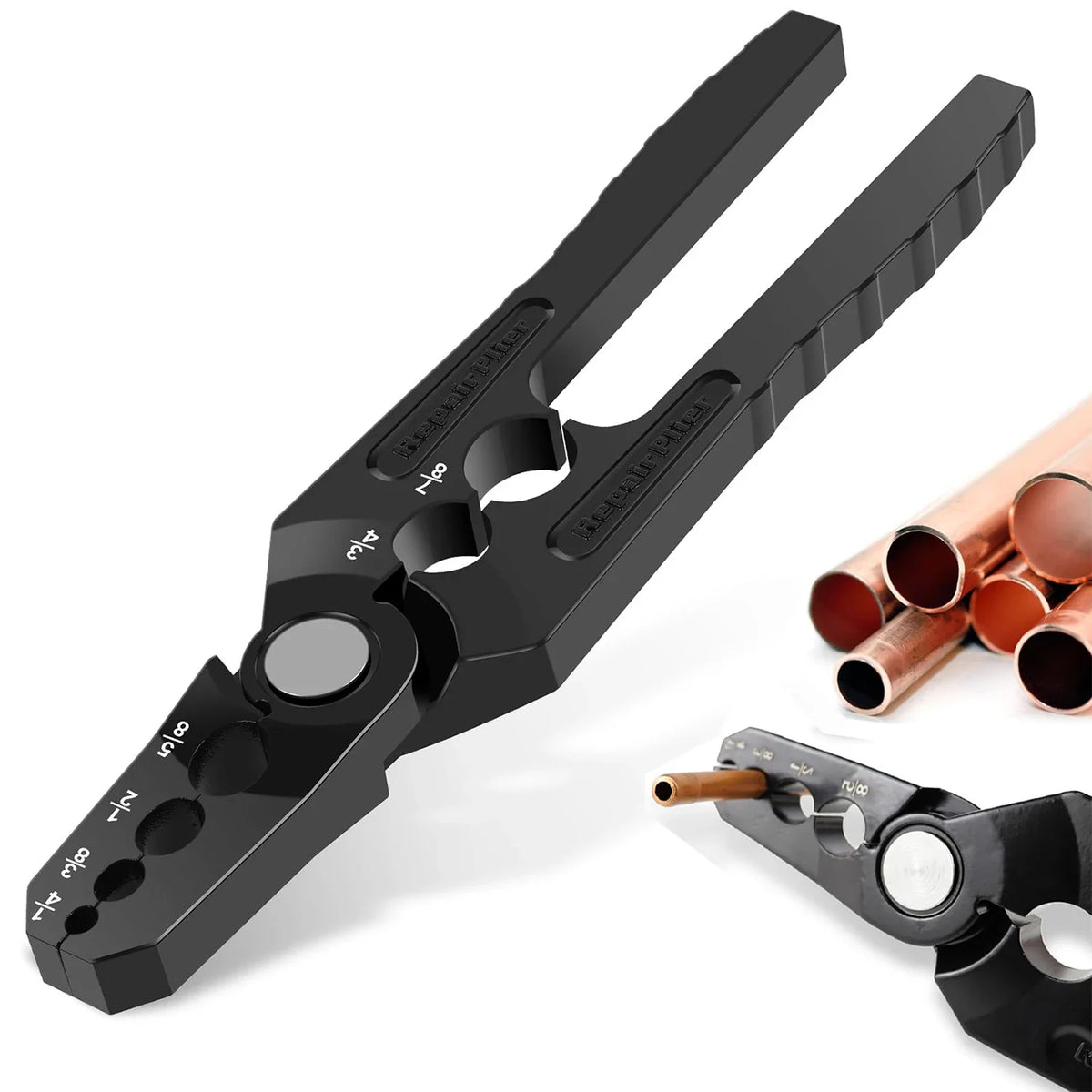 6-Position Tube Repair Pliers for Copper and Aluminum Pipes