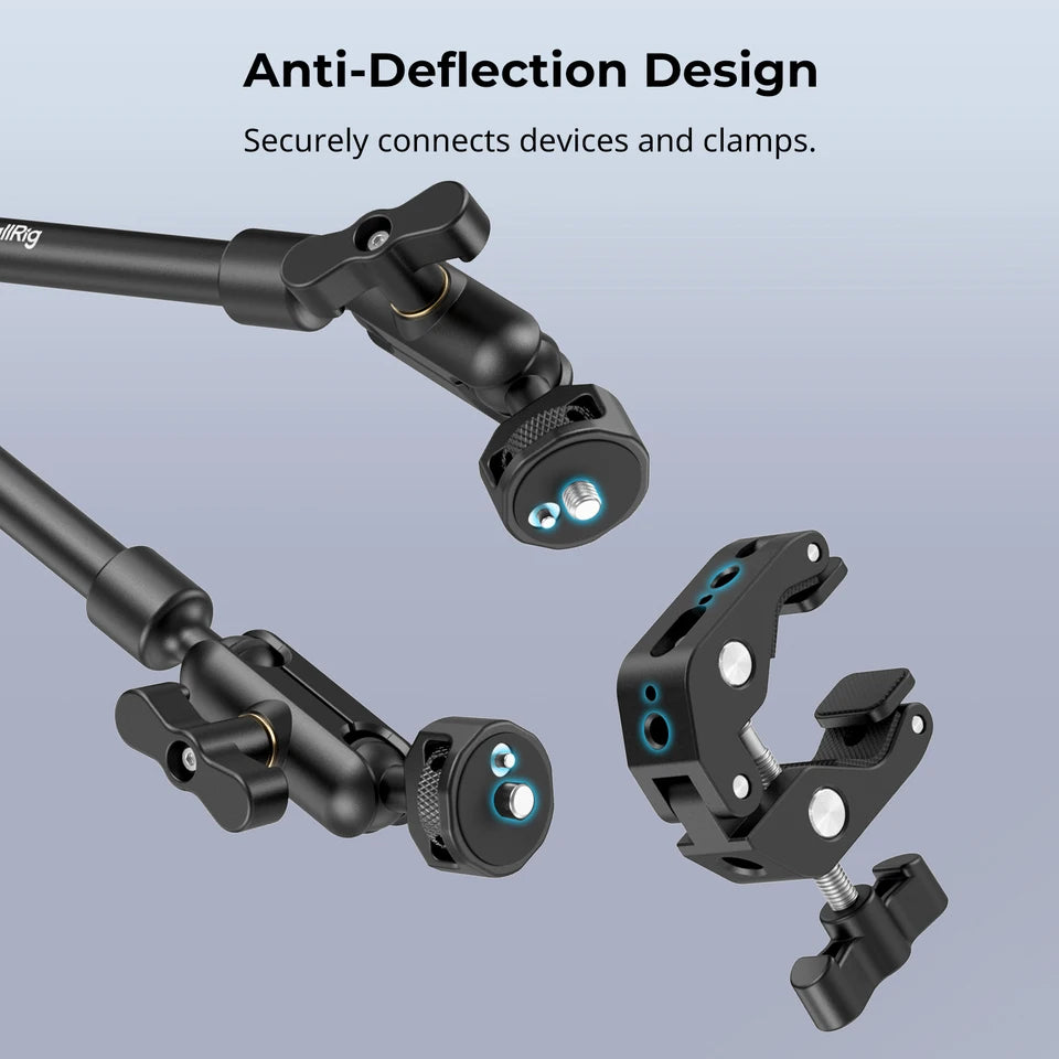 Adjustable Magic Arm with Crab Clamp and Phone Holder