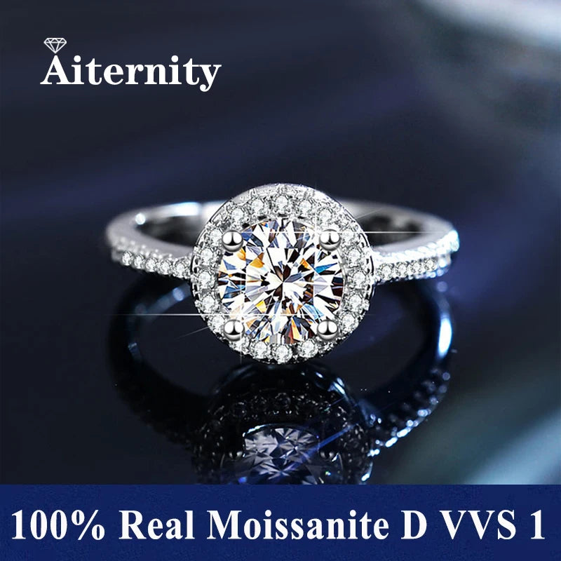 Adjustable Moissanite Ring with Tension Setting