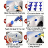 A six-step process showing how to use a paintless dent repair kit to fix a car sag port using hot glue and a puller.