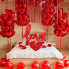 Red Love Letter Balloon Set with Rose Petals for Valentine's Day & Anniversary