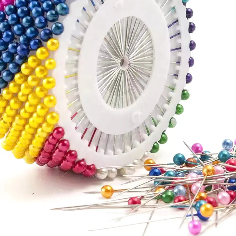 Steel Pearl Head Dressmaking Pins – 480 Count