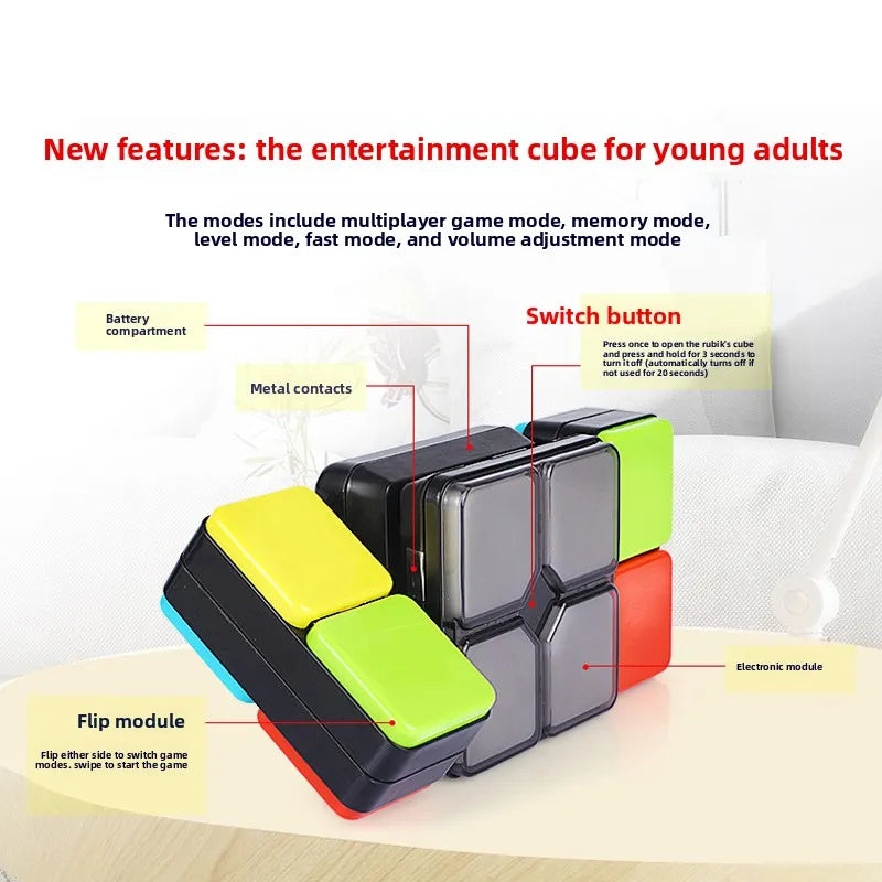 Electronic Handheld Puzzle Fidget Game with 4 Modes