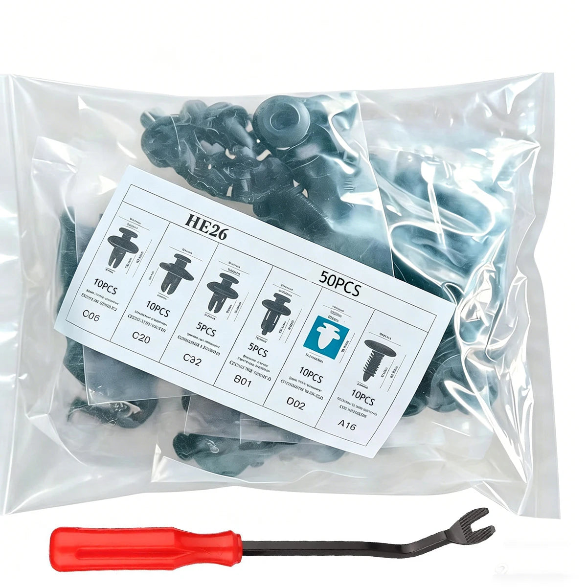Universal Auto Fastener Clip Assortment Kit for Car Body Trim and Panels