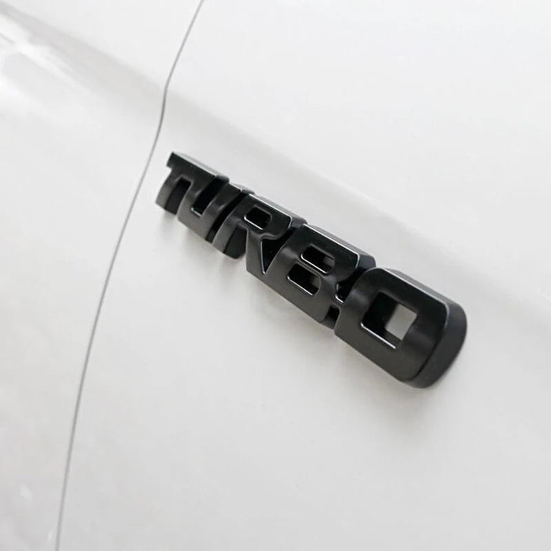 3D Turbocharged Metal Alloy Car Badge Emblem