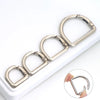 Stainless Steel D-Ring Clips with Snap Hooks for Bags and Keychains (Set of 5)