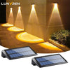 Solarbetriebene LED-Zaun- & Terrassenleuchten (2er-Pack)