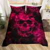 Gothic Skull & Damask Comforter Cover Set