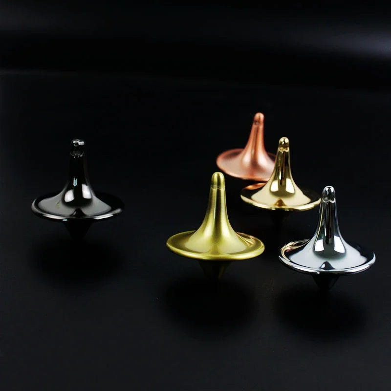 Silver Metal Fidget Spinning Top Gyroscope for Stress Relief