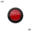 A round red LED light assembly for a vehicle tail light.