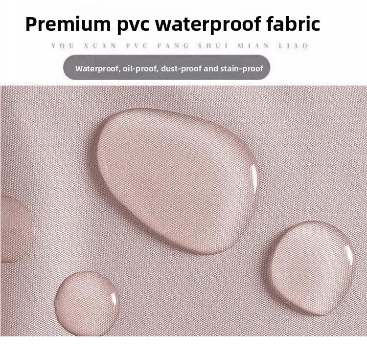 Close-up of pink PVC waterproof fabric material showing a smooth, translucent texture.