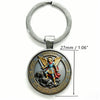 Silver key chain featuring a medallion of the Saint Michael Archangel