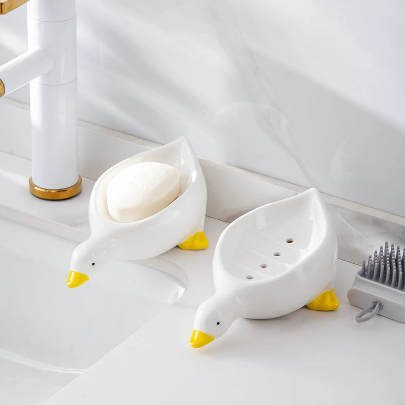 Duck-Shaped Drainable Soap Dish