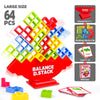 Balance Stacking Block Game with Cards & Challenges