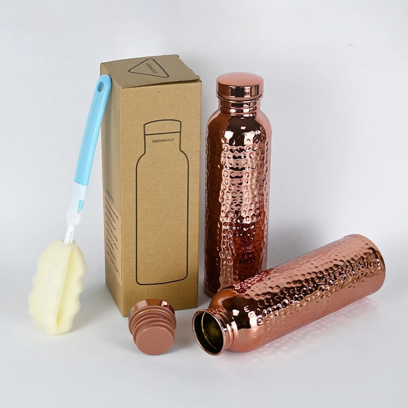 800ml Hammer-Finish Stainless Steel Water Bottle