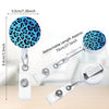 Leopard Print Retractable Badge Holder with Clip