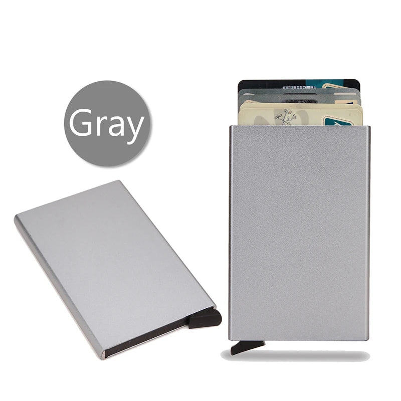 Slim RFID-Blocking Metal Wallet
