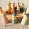 Rainbow Stacking Blocks & Peg Dolls Set – Natural Wooden Toy