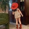 Girls' Sleeveless Dot Print Tank Top and Lantern Shorts Set