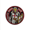 Knights Templar Cross Patch with Hook and Loop Backing