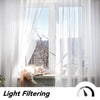 Sheer Chiffon Curtains with Light Filtering | Elegant Tulle Drapes