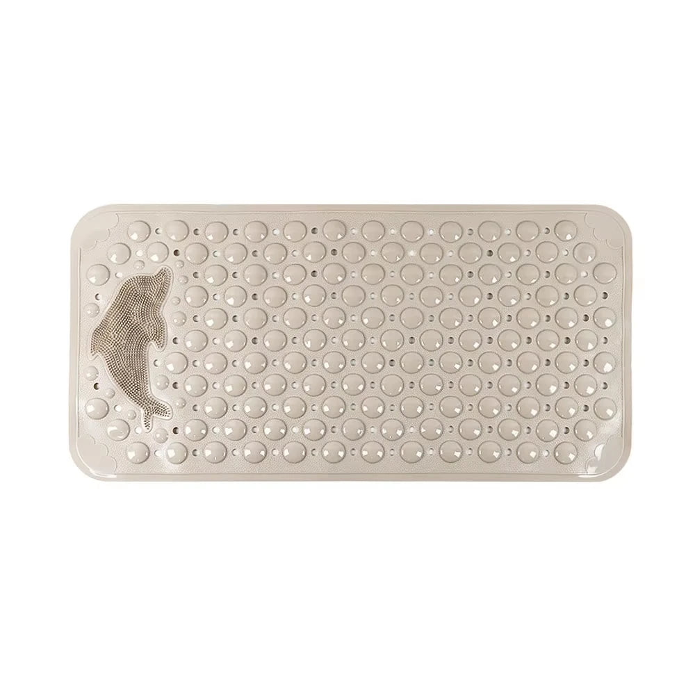 Dolphin Non-Slip Bath Mat with Suction Cups & Massage Bubbles