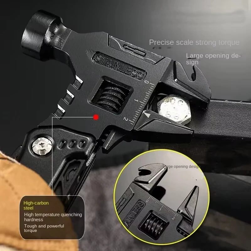 Compact Multi-Tool Folding Pliers with Hammer