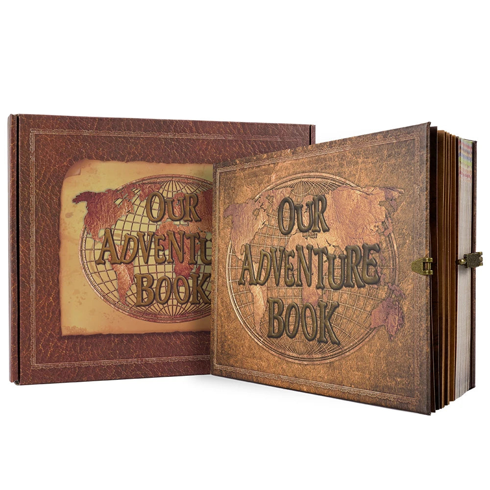 Vintage Leather-Style DIY Travel Photo Album for Memories