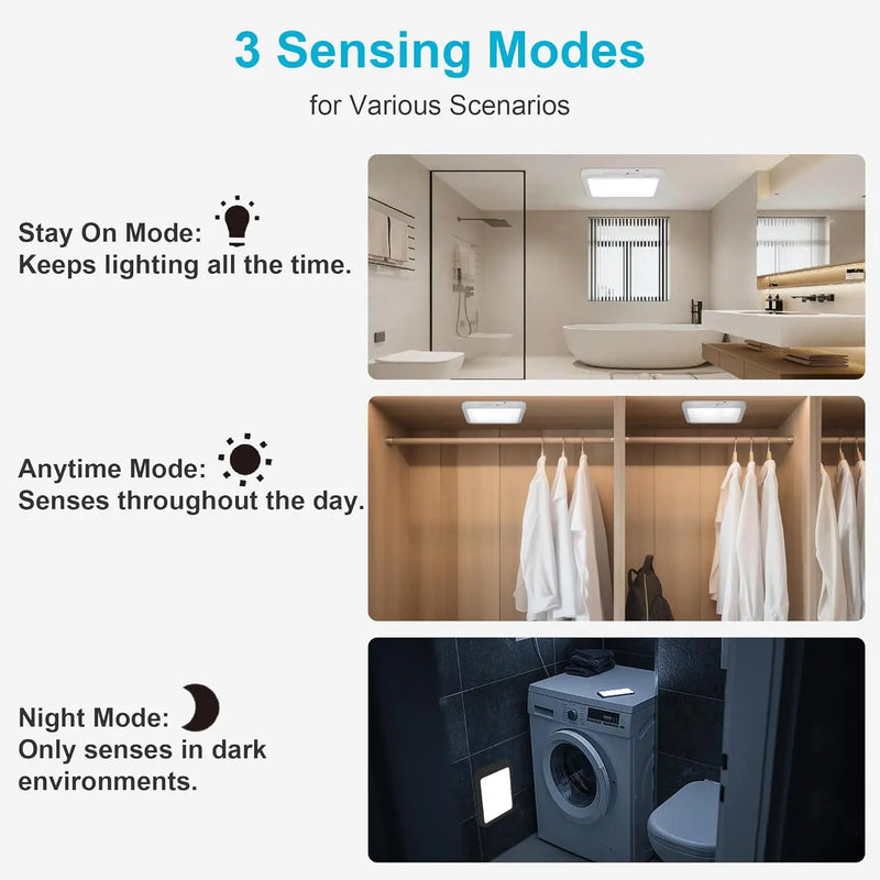 Rechargeable LED Ceiling Light with Remote & Motion Sensor