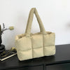 Quilted Plaid Tote Shoulder Bag