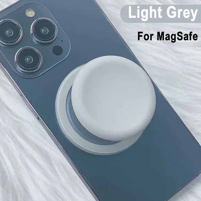 Magnetic Phone Grip and Stand with Silicone Cover