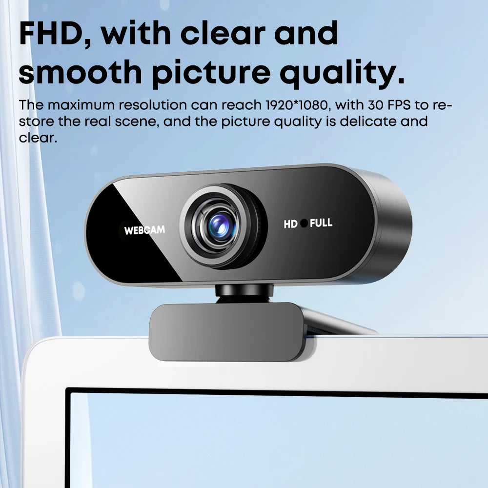 1080P Full HD Webcam with Auto Focus and Microphone