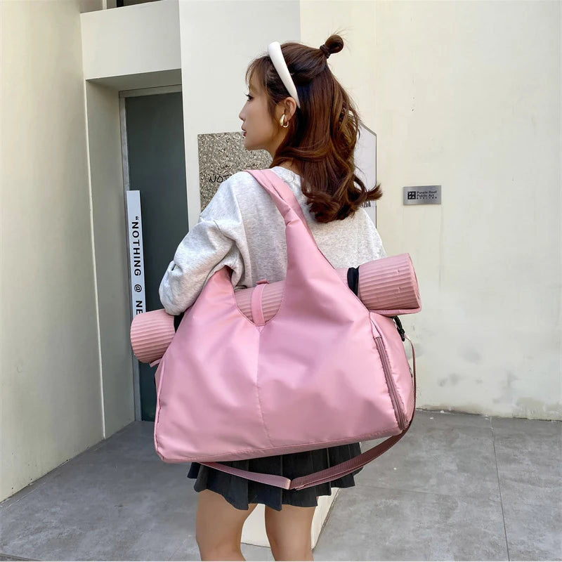 Versatile Yoga Mat Carry Bag with Shoe Pocket